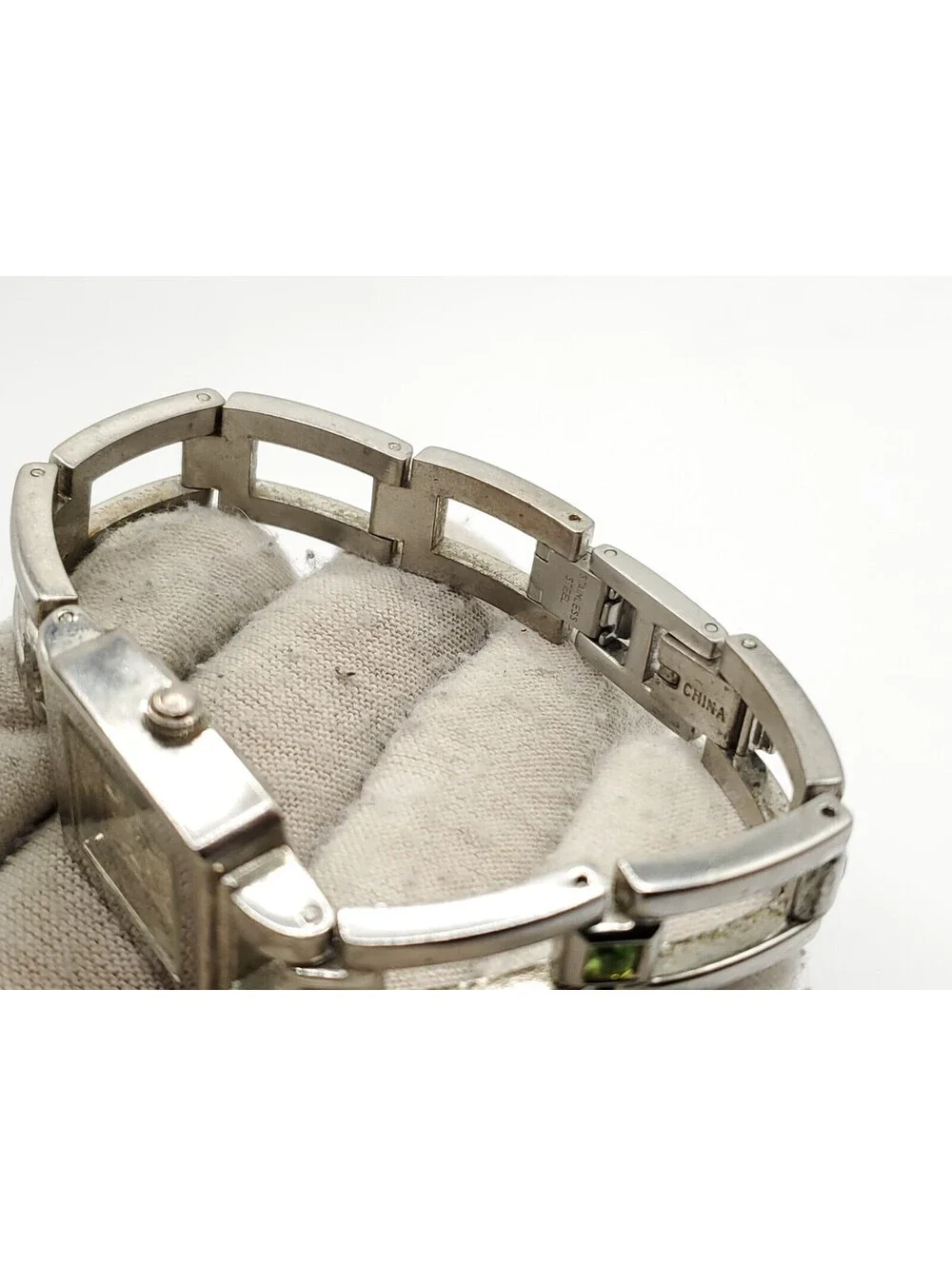 Gloria Vanderbilt Quartz Watch Womens New Battery Silver Tone Square 19mm